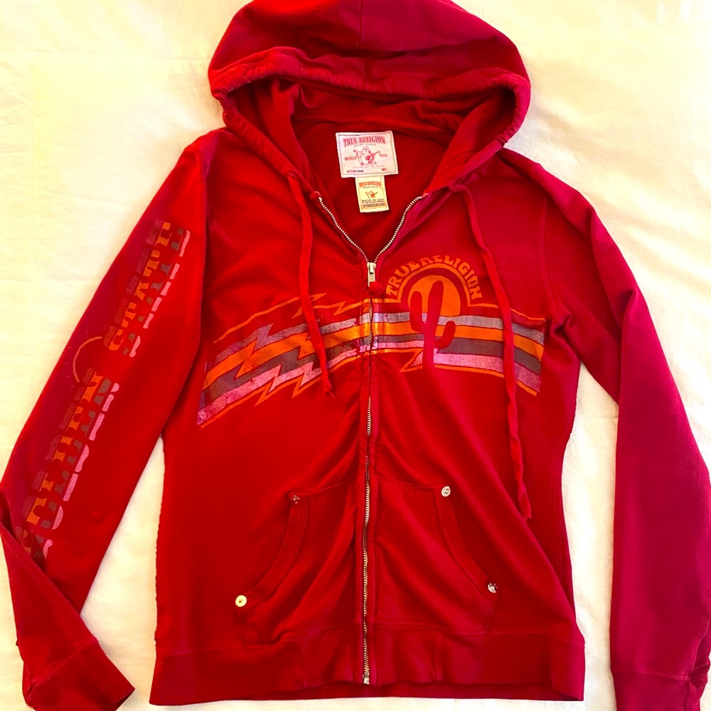 True Religion Women’s zip-up Hoodie LG